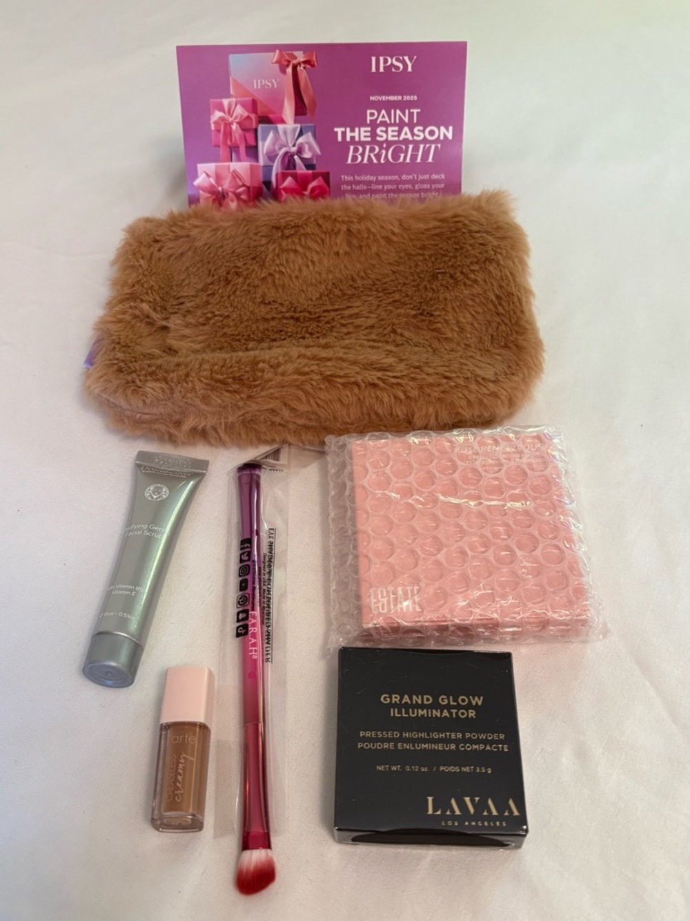 IPSY Beauty Bag Set with travel size cosmetics